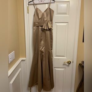 Champagne satin gown
